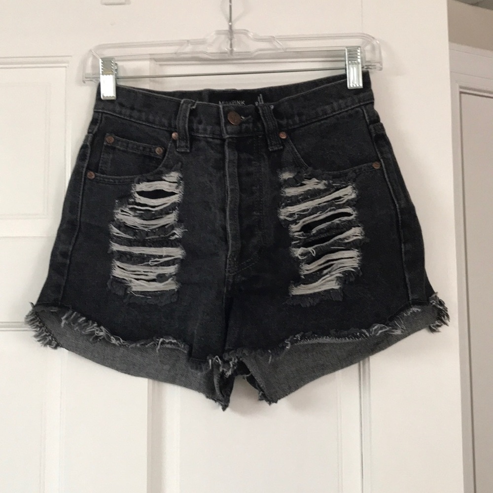 MINKPINK Distressed Denim Shorts